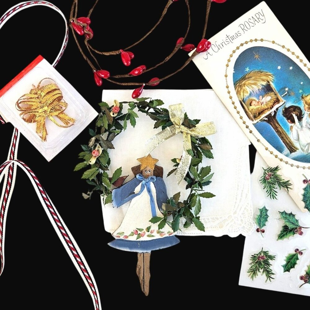 Handmade Wooden Ornament Instant Vintage Christmas Collection Bundle